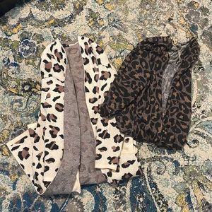 Cheetah print cardigans